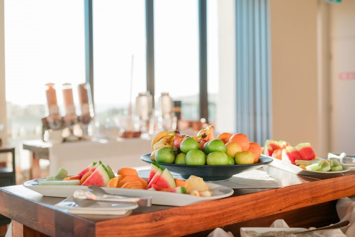 Continental breakfast set up at Pullman Bunker Bay Resort